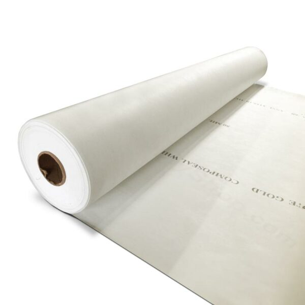 Roll of Composeal White Gold 50 mil waterproofing and sound control membrane